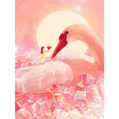 Swan - Full Round Drill Diamond Painting 30*40CM