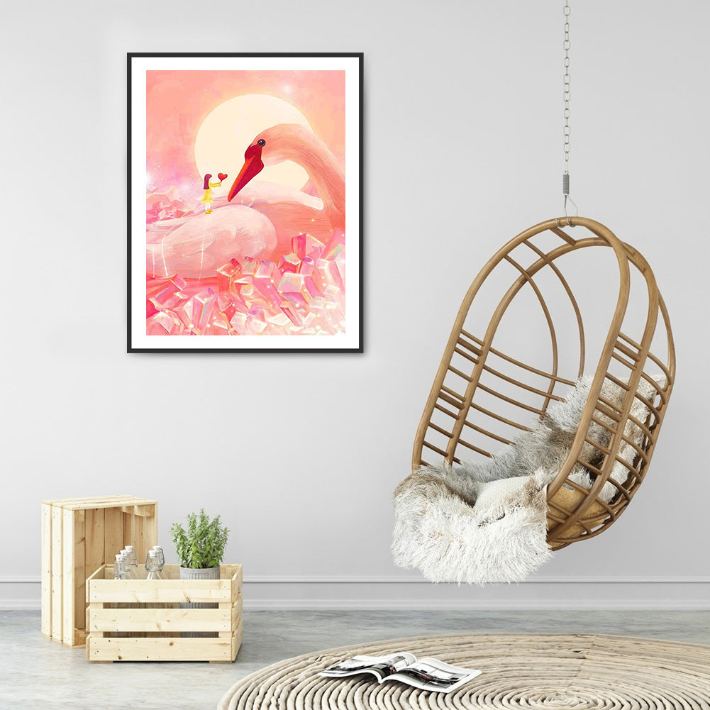 Swan - Full Round Drill Diamond Painting 30*40CM