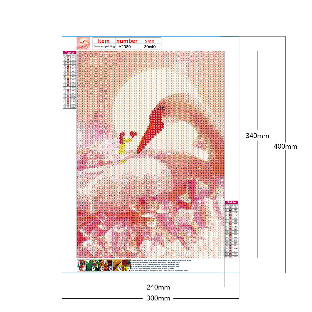 Swan - Full Round Drill Diamond Painting 30*40CM