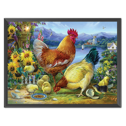 Rooster - 11CT Stamped Cross Stitch 50*40CM