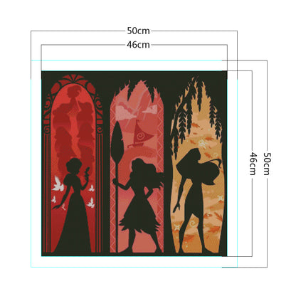 Silhouette - 11CT Stamped Cross Stitch 50*50CM