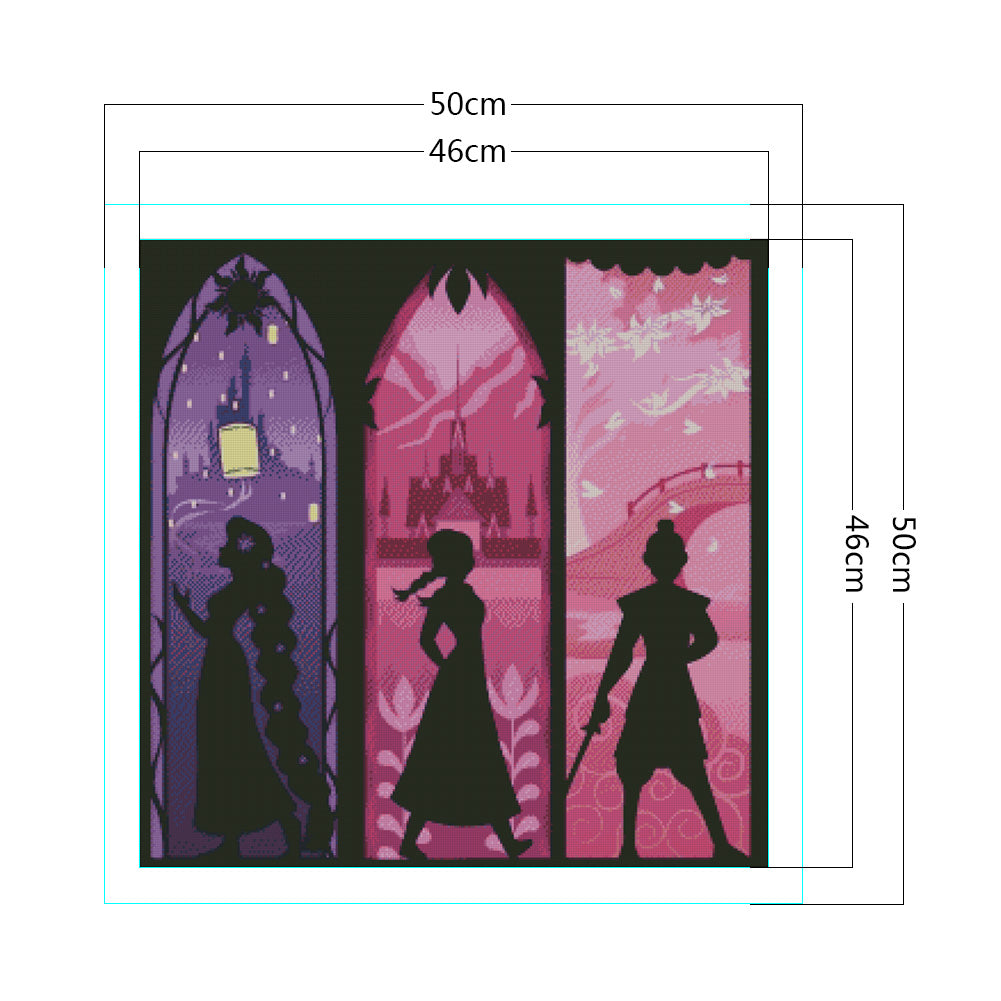 Silhouette - 11CT Stamped Cross Stitch 50*50CM