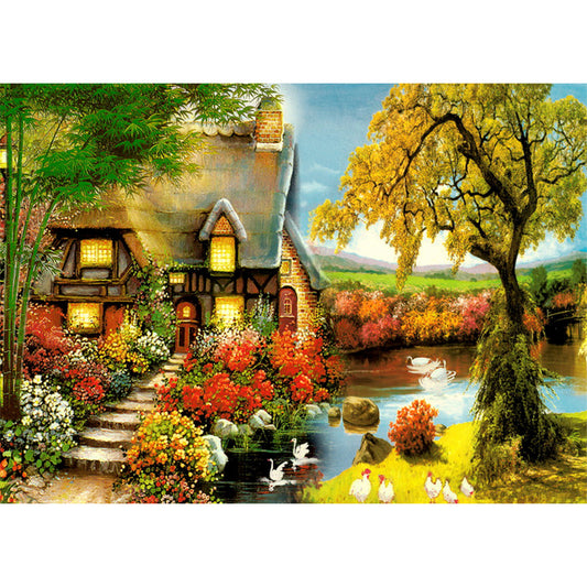 Autumn Cottage - 11CT Stamped Cross Stitch 60*43CM