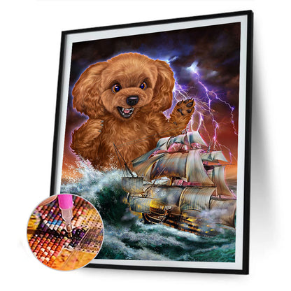 Poodle Siren - Full Round Drill Diamond Painting 30*40CM