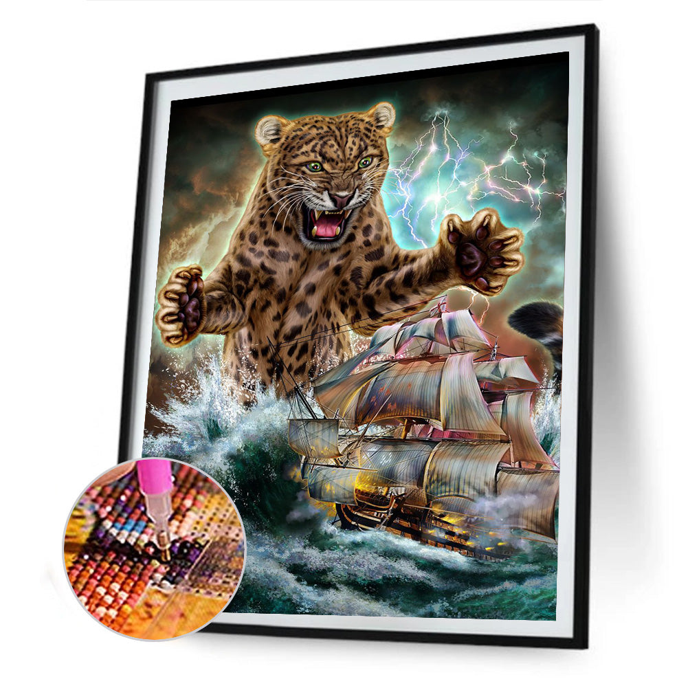 Leopard Kraken - Full Round Drill Diamond Painting 30*40CM