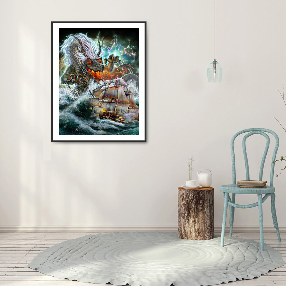 Dragon Siren - Full Round Drill Diamond Painting 30*40CM
