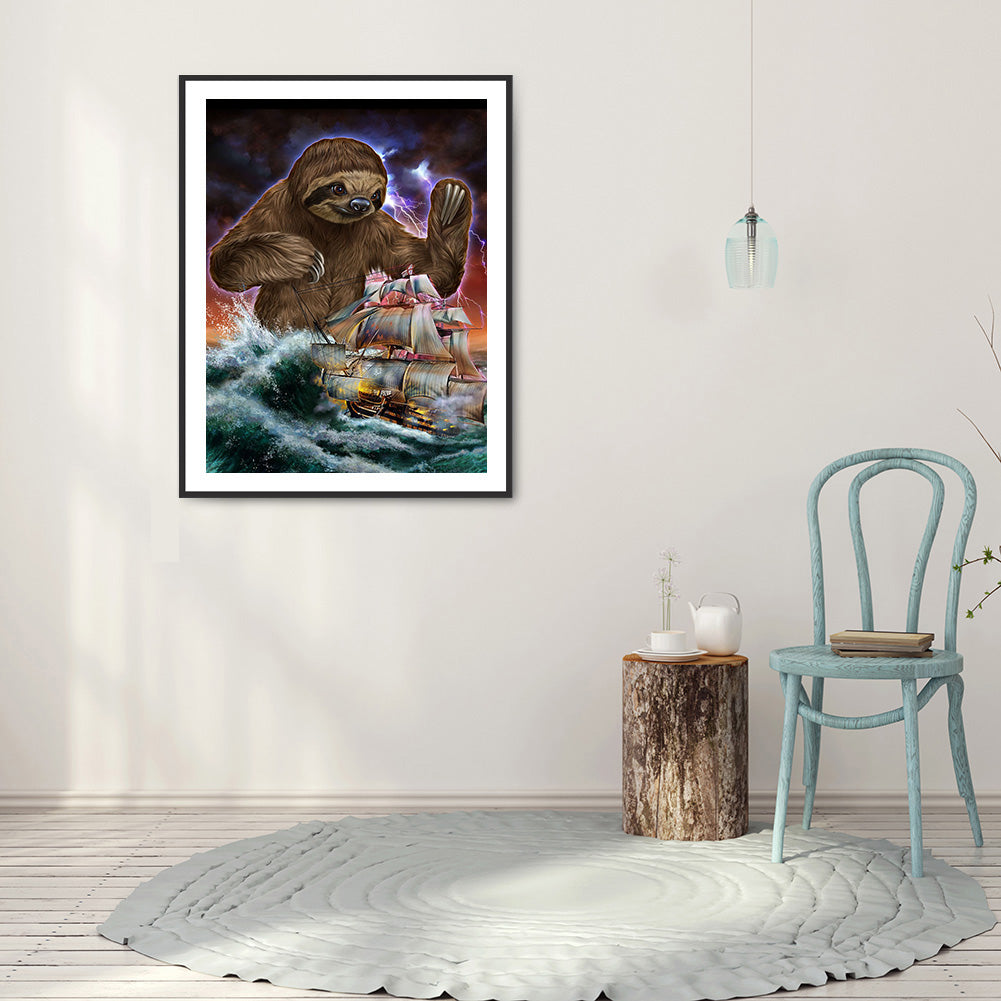Sloth Siren - Full Round Drill Diamond Painting 30*40CM