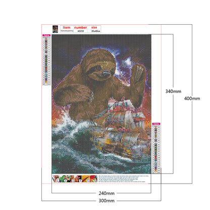 Sloth Siren - Full Round Drill Diamond Painting 30*40CM