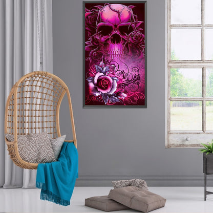 Skull Rose - Full Round Drill Diamond Painting 40*70CM