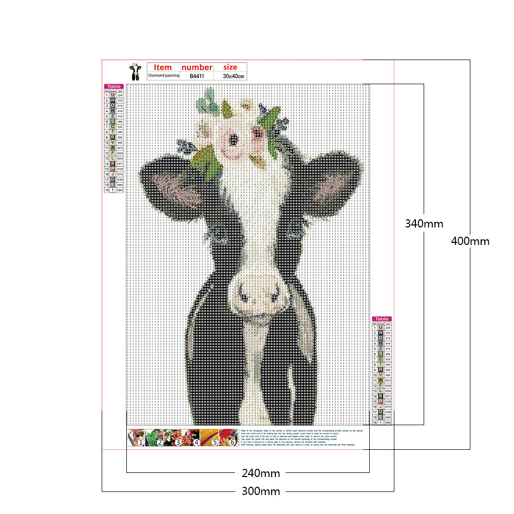 Cows - Full Round Drill Diamond Painting 30*40CM