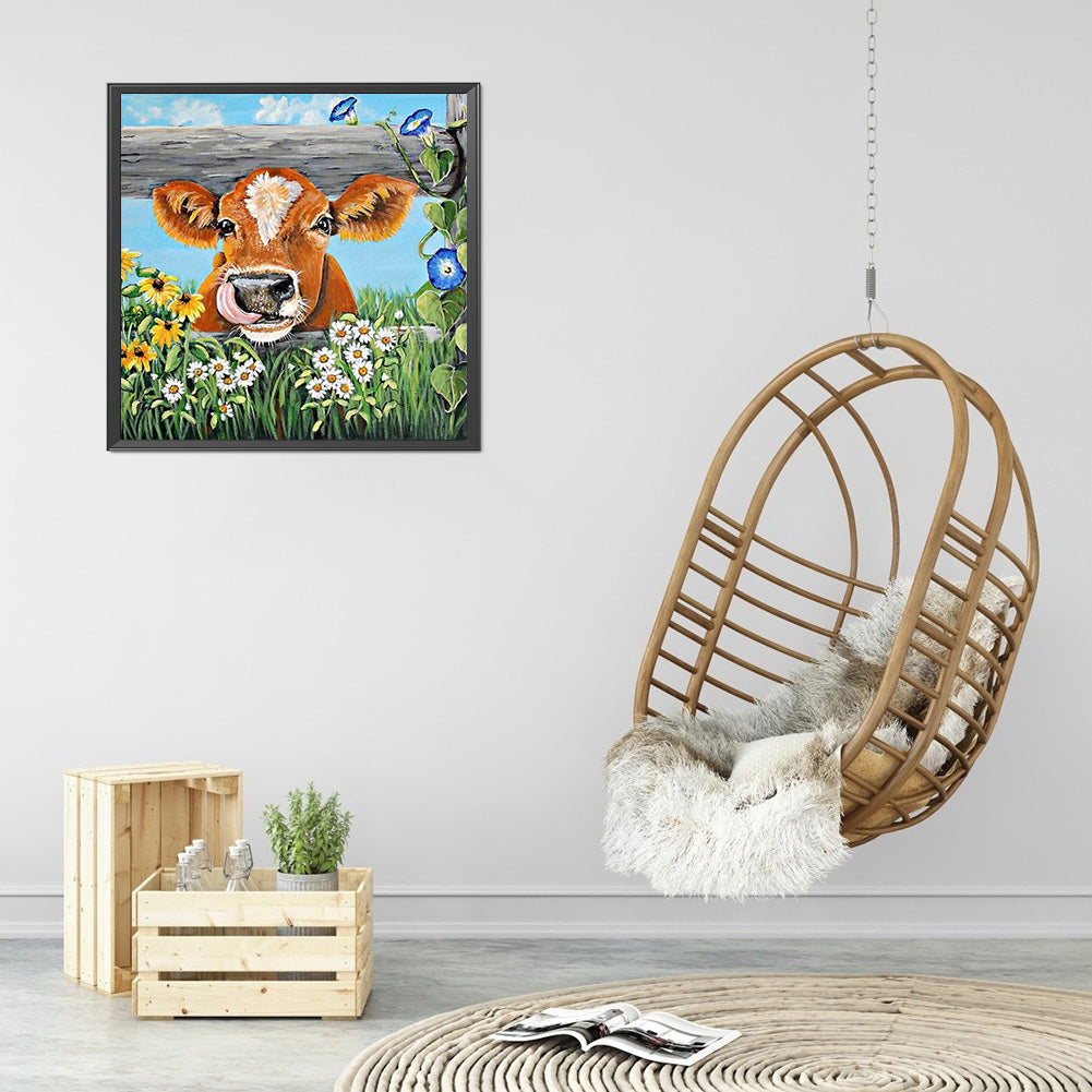 Cows - Full Round Drill Diamond Painting 30*30CM