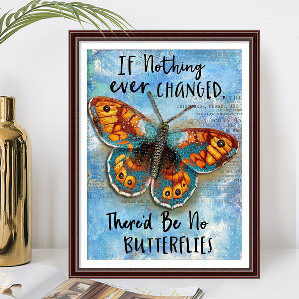 Butterfly - Full Square Drill Diamond Painting 30*40CM