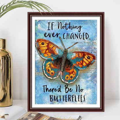 Butterfly - Full Square Drill Diamond Painting 30*40CM