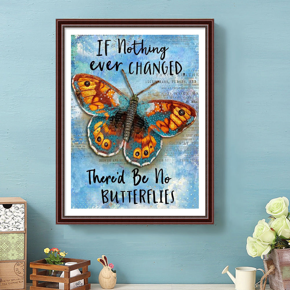 Butterfly - Full Square Drill Diamond Painting 30*40CM