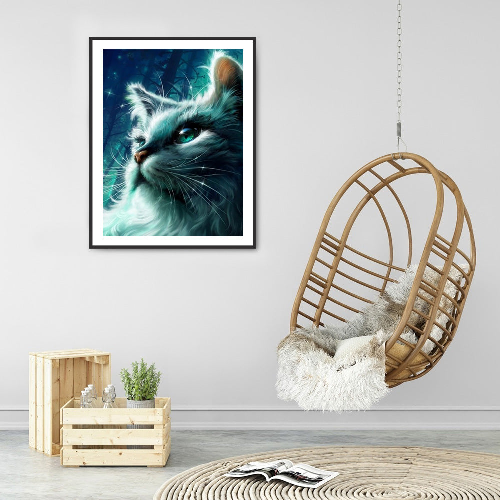 Cat - Full Round Drill Diamond Painting 30*40CM