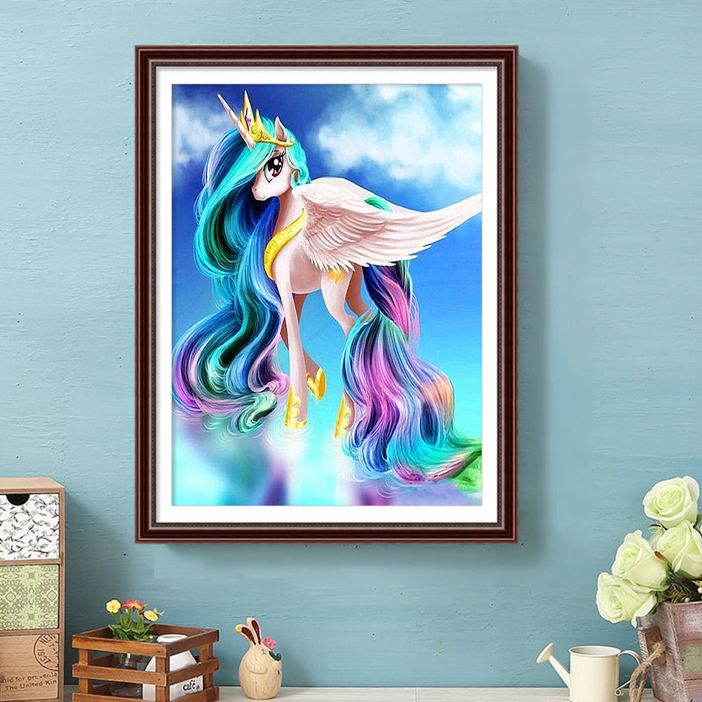 Rainbow Horse - Full Square Drill Diamond Painting 30*40CM