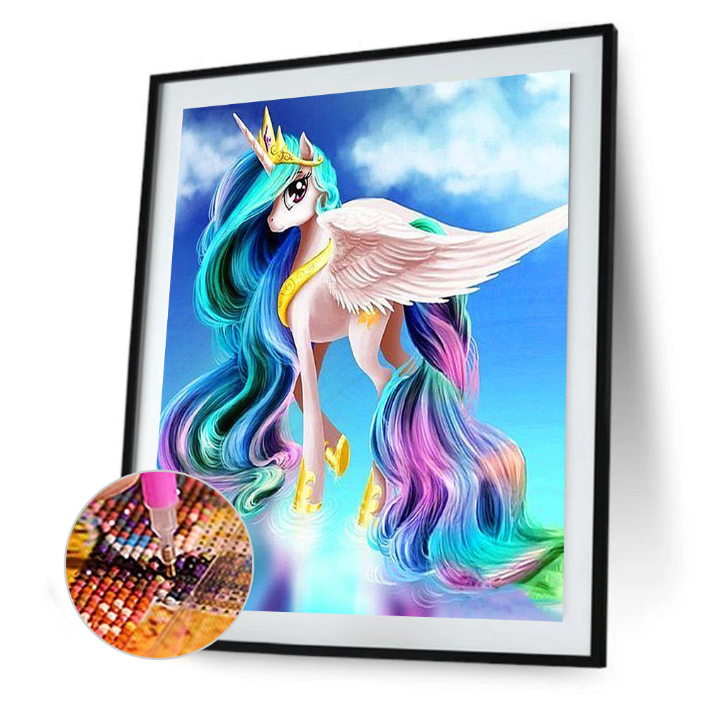 Rainbow Horse - Full Square Drill Diamond Painting 30*40CM