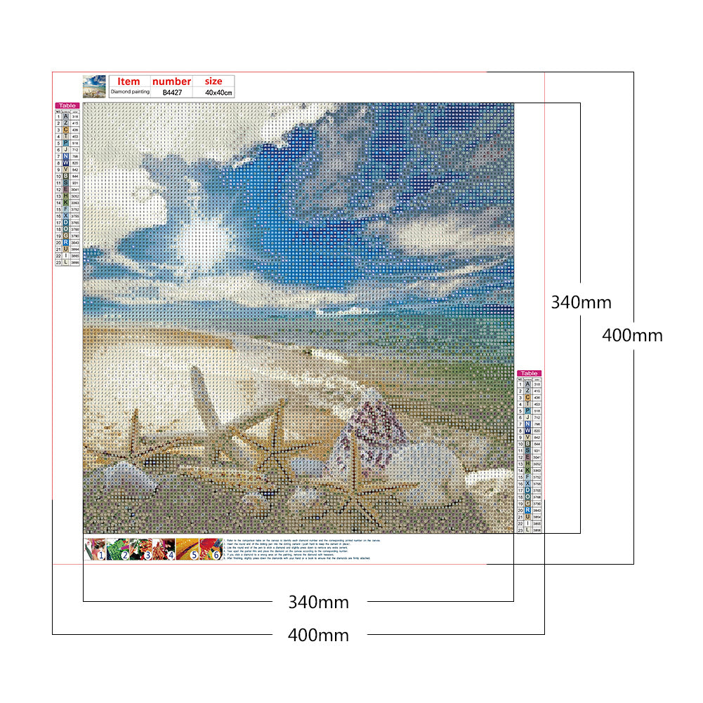 Sea ??Shells - Full Round Drill Diamond Painting 40*40CM
