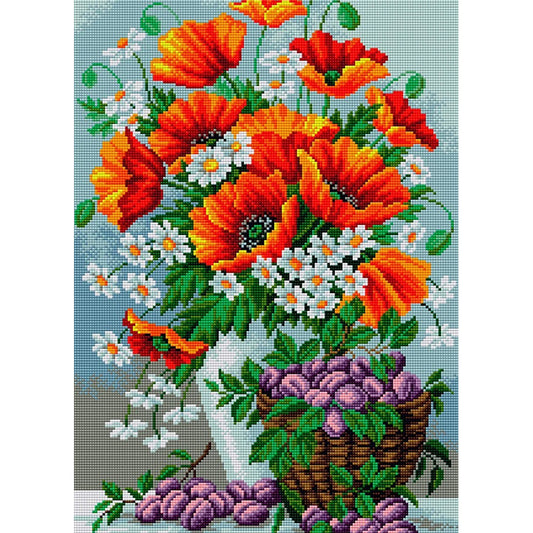 Poppies - 11CT Stamped Cross Stitch 40*55CM