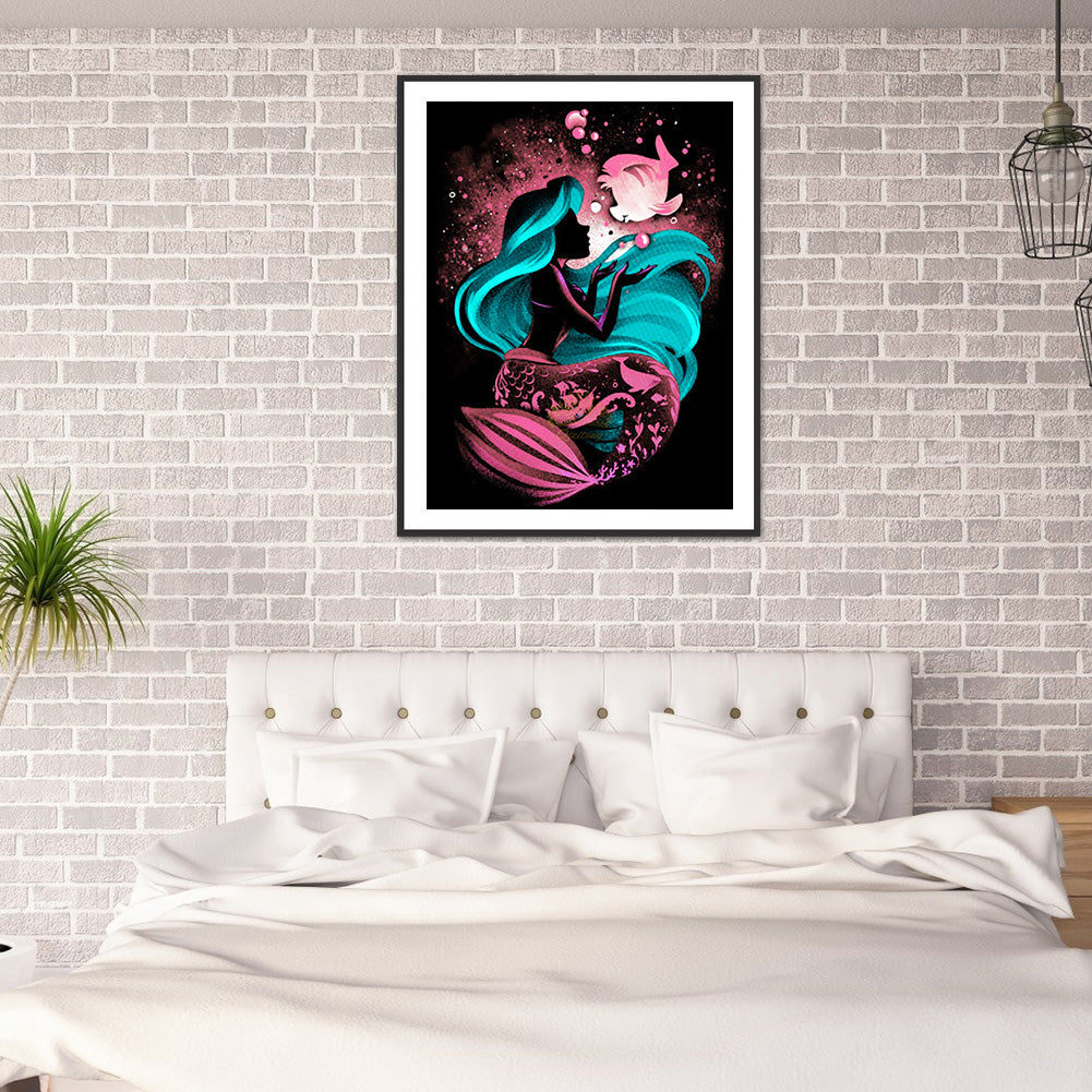 Disney Character Silhouette - Full Round Drill Diamond Painting 30*40CM