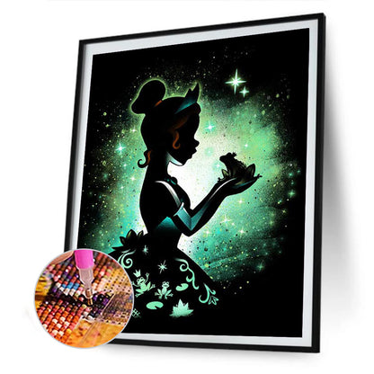 Disney Character Silhouette - Full Round Drill Diamond Painting 30*40CM