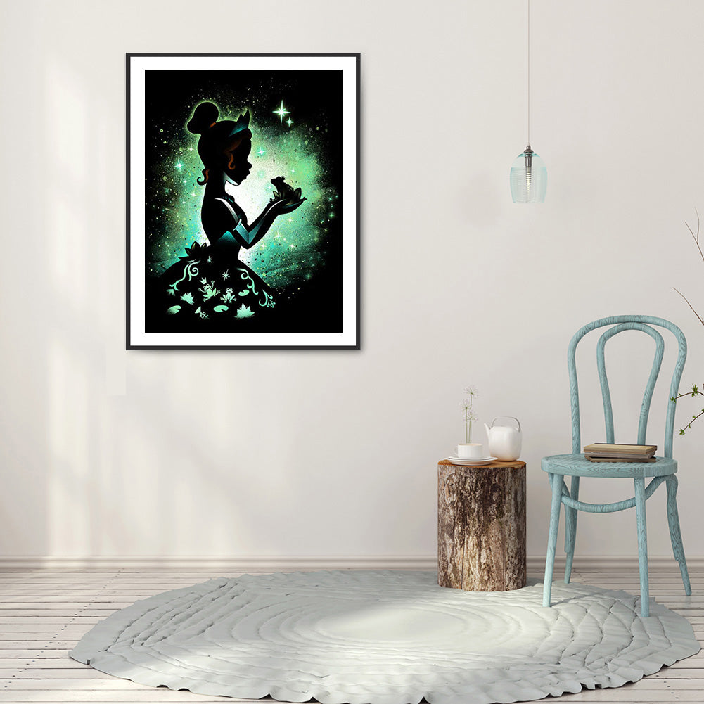 Disney Character Silhouette - Full Round Drill Diamond Painting 30*40CM