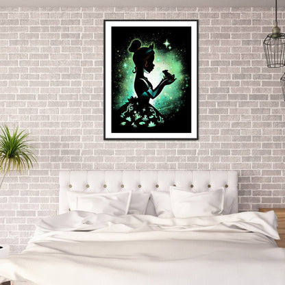Disney Character Silhouette - Full Round Drill Diamond Painting 30*40CM