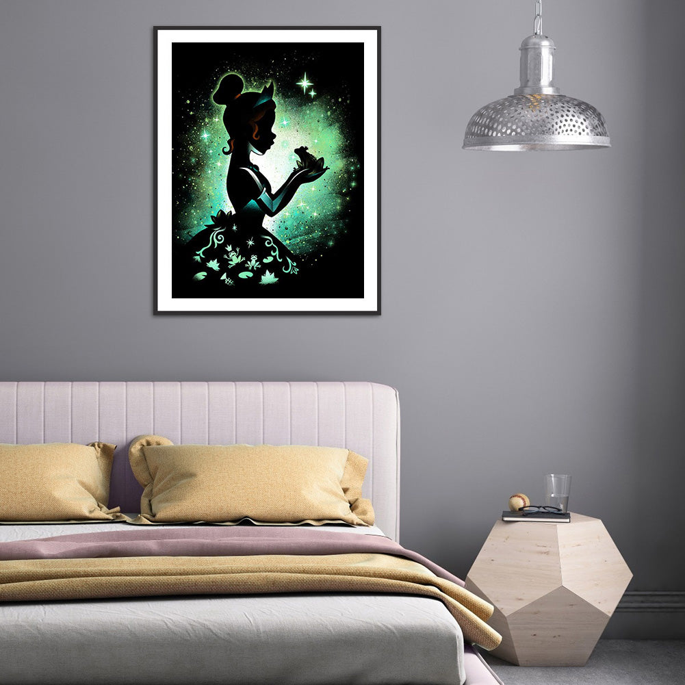 Disney Character Silhouette - Full Round Drill Diamond Painting 30*40CM