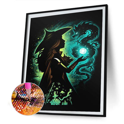 Disney Character Silhouette - Full Round Drill Diamond Painting 30*40CM