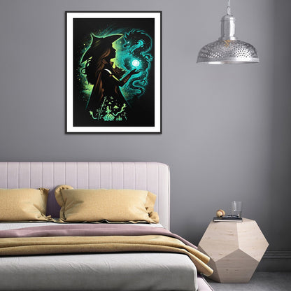 Disney Character Silhouette - Full Round Drill Diamond Painting 30*40CM