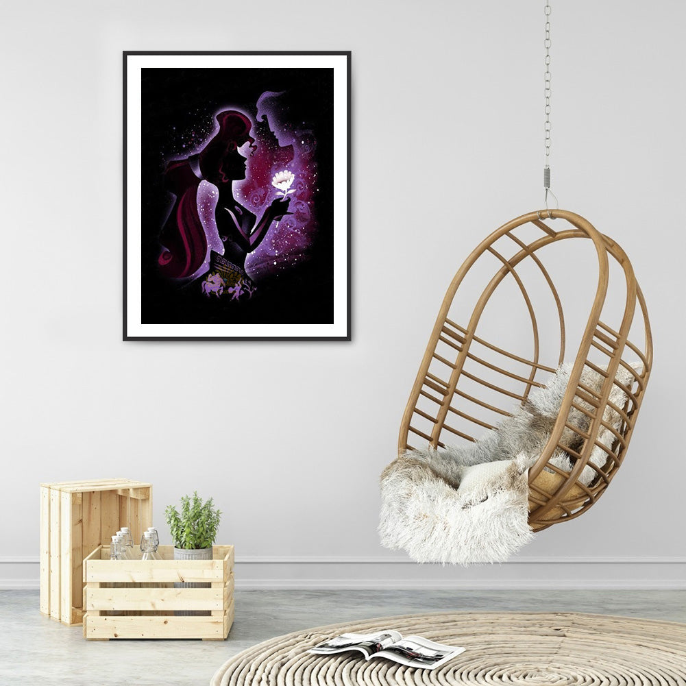 Disney Character Silhouette - Full Round Drill Diamond Painting 30*40CM