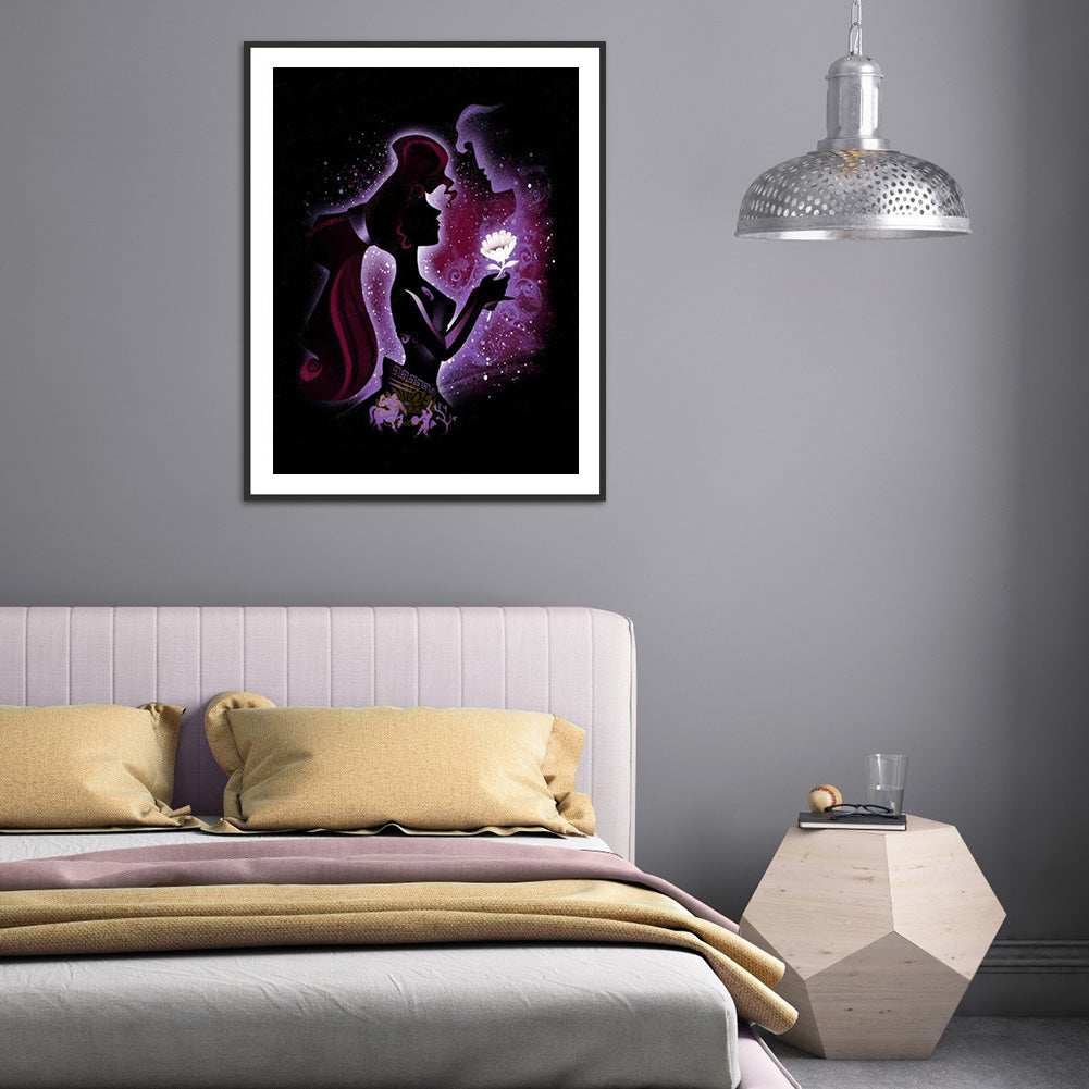 Disney Character Silhouette - Full Round Drill Diamond Painting 30*40CM