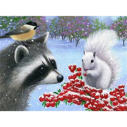 Raccoon - Full Round Drill Diamond Painting 40*30CM