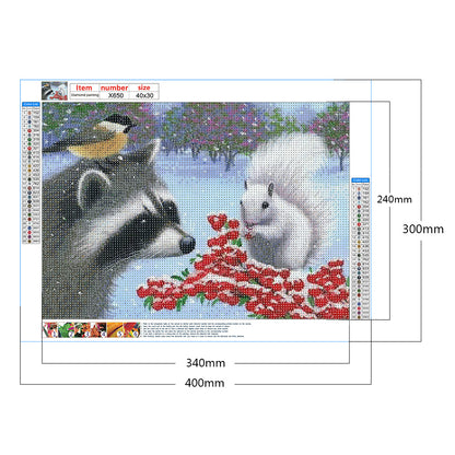 Raccoon - Full Round Drill Diamond Painting 40*30CM