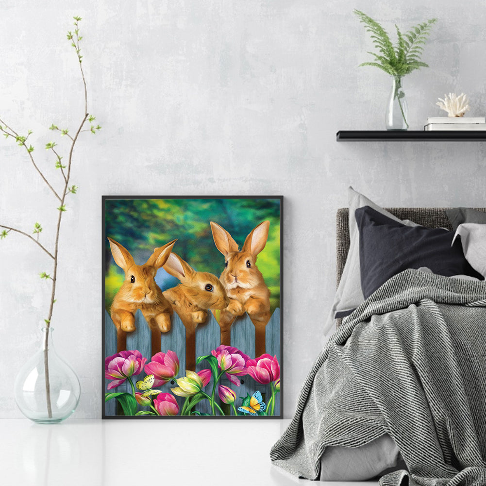 Rabbit - Full Square Drill Diamond Painting 30*40CM