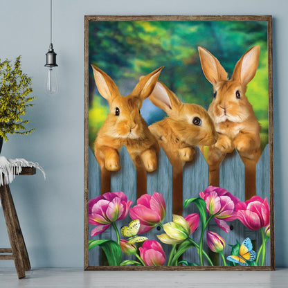 Rabbit - Full Square Drill Diamond Painting 30*40CM