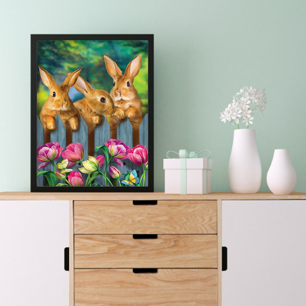 Rabbit - Full Square Drill Diamond Painting 30*40CM