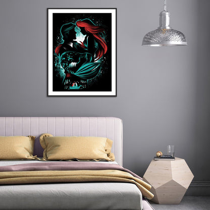 Disney Character Silhouette - Full Round Drill Diamond Painting 30*40CM