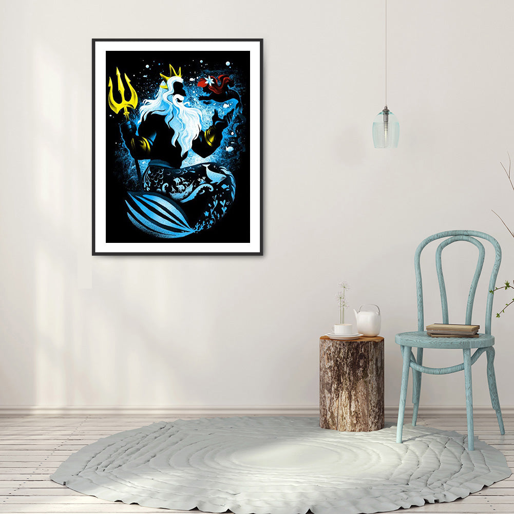 Disney Character Silhouette - Full Round Drill Diamond Painting 30*40CM