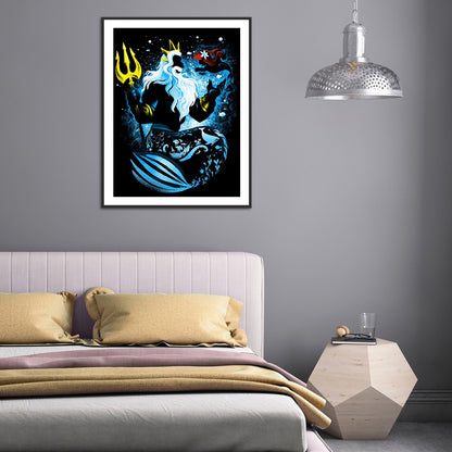 Disney Character Silhouette - Full Round Drill Diamond Painting 30*40CM