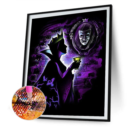 Disney Character Silhouette - Full Round Drill Diamond Painting 30*40CM