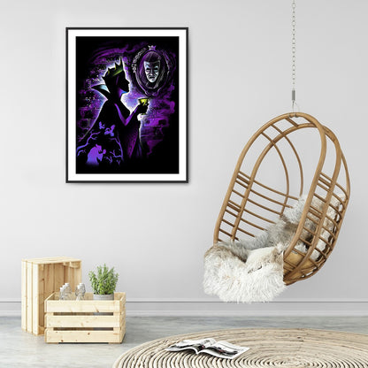 Disney Character Silhouette - Full Round Drill Diamond Painting 30*40CM