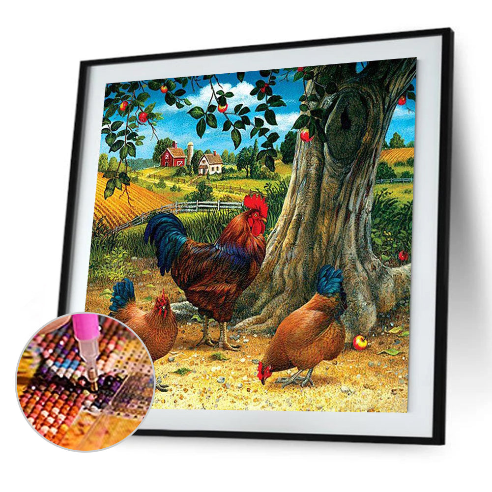 Rooster - Full Round Drill Diamond Painting 40*40CM