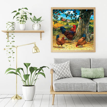 Rooster - Full Round Drill Diamond Painting 40*40CM