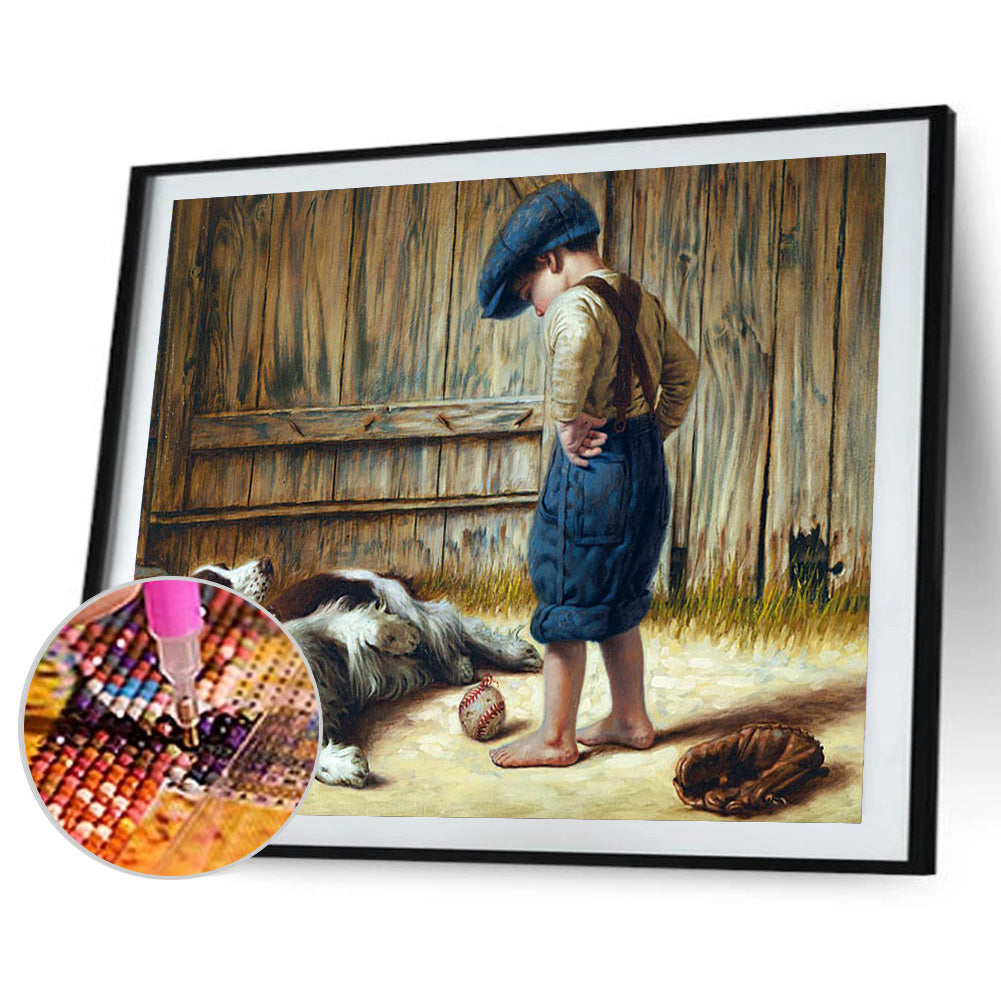 Naughty Boy - Full Round Drill Diamond Painting 40*30CM