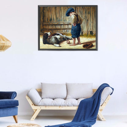 Naughty Boy - Full Round Drill Diamond Painting 40*30CM
