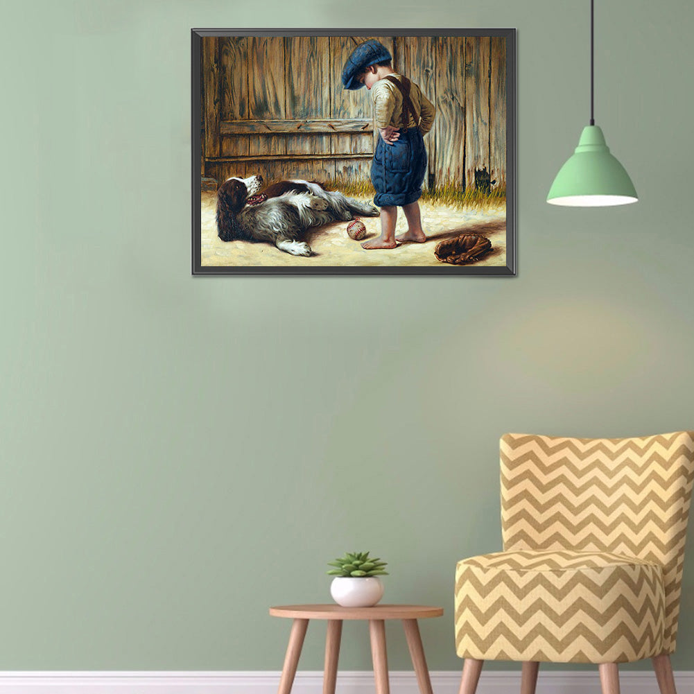 Naughty Boy - Full Round Drill Diamond Painting 40*30CM
