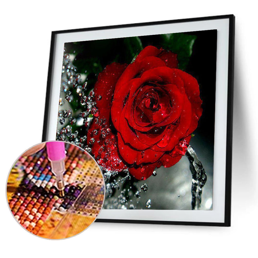 Rose Flower - Full Round Drill Diamond Painting 40*40CM