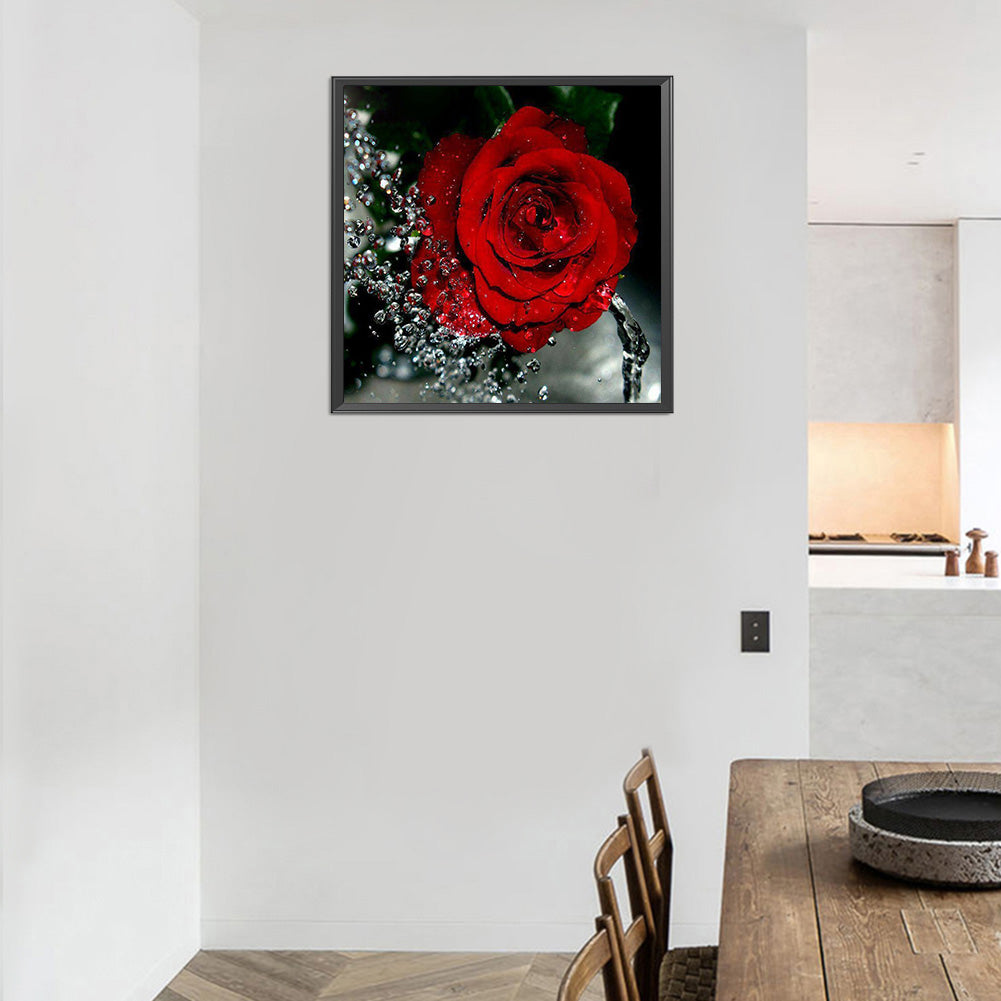 Rose Flower - Full Round Drill Diamond Painting 40*40CM