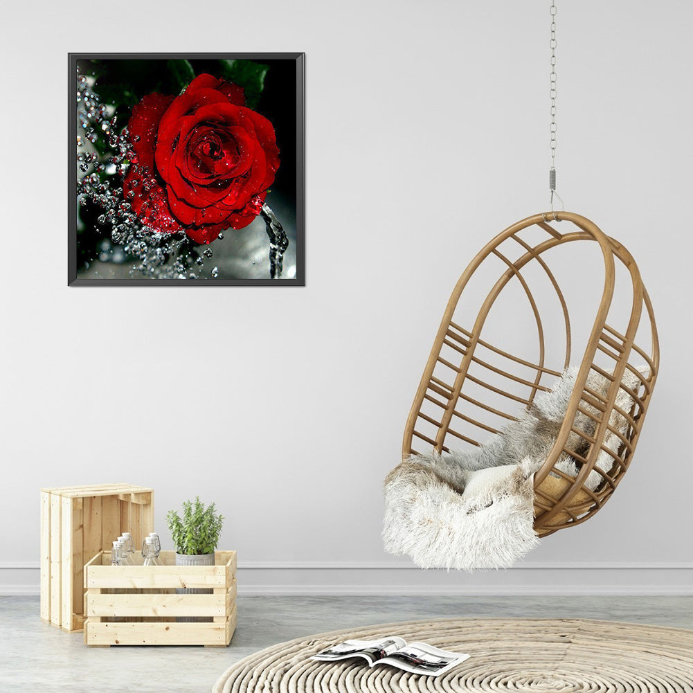 Rose Flower - Full Round Drill Diamond Painting 40*40CM